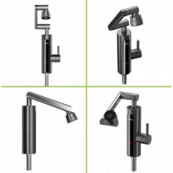 Slavina sa ugrađenim električnim protočnim grijačem vode i podesivim izljevom grafitna VA0332