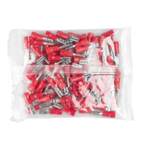Konektor izolirani ženski ravni 0,5-1,5mm2 2,8mm crveni 100 kom VAYOX VA0384