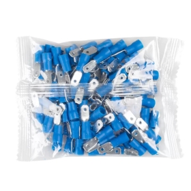 Konektor izolirani ravni muški 1,5-2,5mm2 4,8mm plave boje 100 kom VAYOX VA0394