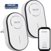 Zvono za vrata bežično s 2 prijemnika 110-220V / tipka na baterije bijela VA0406