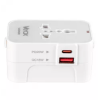 Univerzalni punjač UK/US/EU/AU, USB-A, USB-C (PD20W) 100V-240V 6A 1500W bijela VA0408
