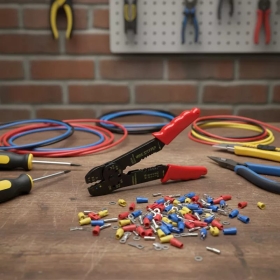 Kliješta za konektore + kabelski nastavci 50 kom VAYOX VA0411