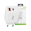 Punjač USB-A + USB-C 45W Quick charge bijeli VA0455 Punjač USB-A + USB-C 45W Quick charge bijeli VA0455