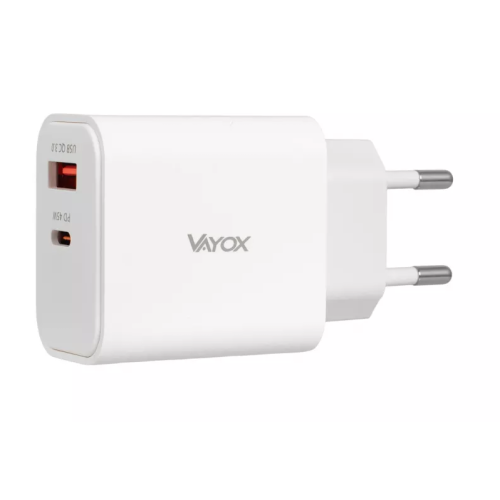 Punjač USB-A + USB-C 45W Quick charge bijeli VA0455 Punjač USB-A + USB-C 45W Quick charge bijeli VA0455