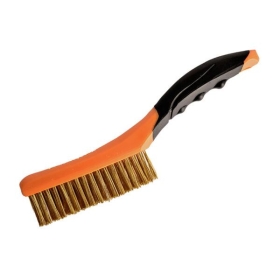 Ručna četka s plastičnom drškom, uska, mesing tvrda žica 260mm VERKATTO VR-6508