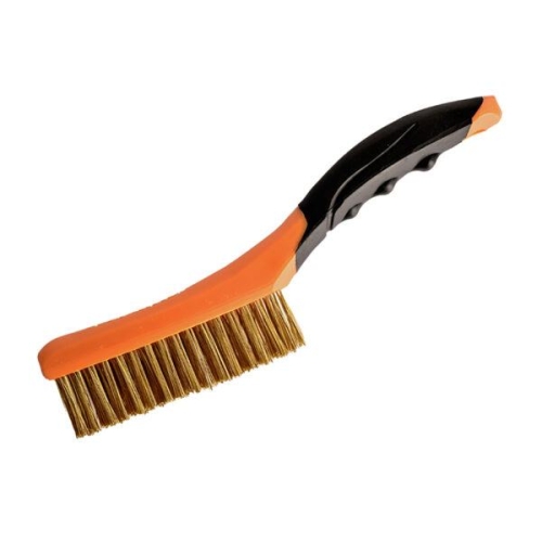 Ručna četka s plastičnom drškom, uska, mesing tvrda žica 260mm VERKATTO VR-6508