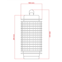 Svjetiljka protiv insekata 1,2W crna DPM MKE001