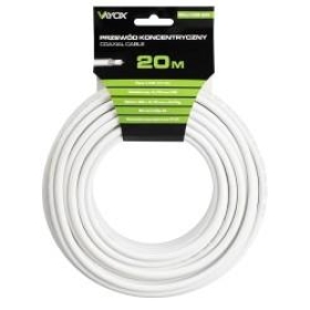 Kabel koaksijalni RG6U Cu 1,02mm 20m bijeli VAYOX PCC102-20