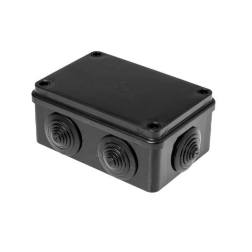 Kutija razvodna nadžbukna 120x80x50mm 6 uvoda crna S-BOX 206C