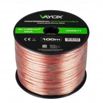 Audio kabel CCA 2x1,00mm 100m VAYOX VA0311