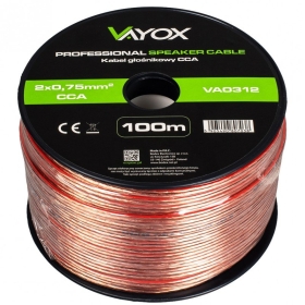 Audio kabel CCA 2x0,75mm 100m VAYOX VA0312
