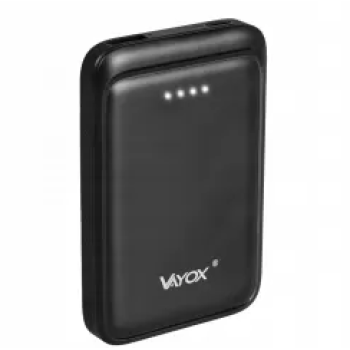 Power bank 5000 mAh USB-C ulazni izlaz USB-A + USB-C 5V 2,139A crni VAYOX VA0339