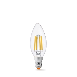 Žarulja LED 6W 3000K 880lm E14 C37F IP20 filament VIDEX VL-C37F-06143