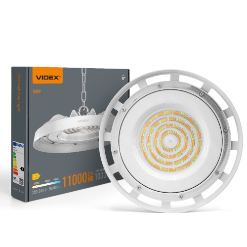 Industrijska svjetiljka 100W 3CCT 11000lm 220V HighBay bijela VIDEX VL-HBe04-100CW