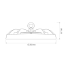 Industrijska svjetiljka 100W 3CCT 11000lm 220V HighBay bijela VIDEX VL-HBe04-100CW