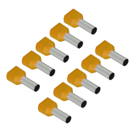 Dvostruko izolirani konektor s bakrenom čahurom 12 mm, 4 mm2, žuti, 10 kom. DPM BMR2-0400-12