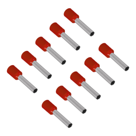 Izolirani konektor s bakrenom čahurom 8 mm, 1 mm2, crveni, 10 kom. DPM BMR1-0100-08