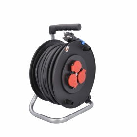Motalica kabelska fi285mm 40m H07RN-F 3G1.5 s gumenim kabelom crna IP44 10129