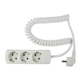 Razvodnik 3-smjerni 2,5 m namotani kabel bijeli 11431