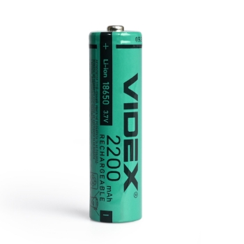 Lithium-ion baterija VIDEX 18650 2200mAh without protection bulk/1pc 