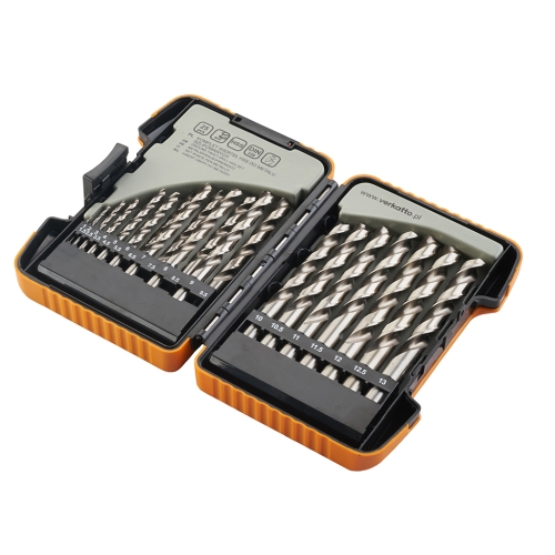HSS Spiralna svrdla za čelik set 1–13 mm x 0,5 mm 25szt VERKATTO VR-3707 HSS Spiralna svrdla za čelik set 1–13 mm x 0,5 mm 25szt VERKATTO VR-3707