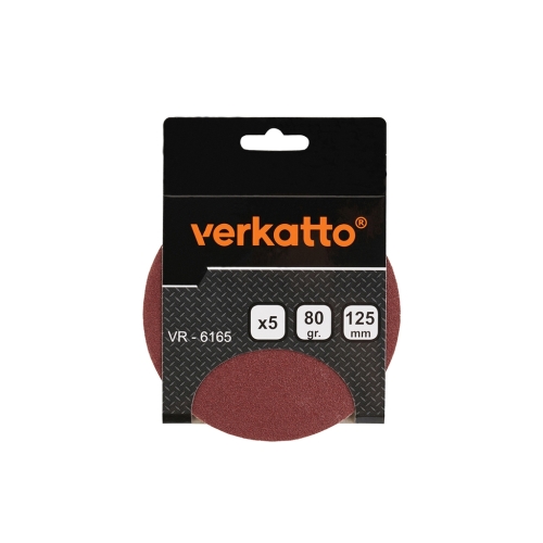 Brusni disk čičak (5 kom u kompletu) 125mm gr.120 VERKATTO VR-6167