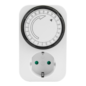 Analogni mjerač vremena, mehanički programator vremena, 24 h, Schuko DPM DT01S