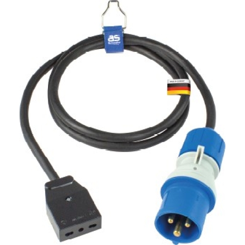 Produžni kabel 1,5 m crni ital 360488
