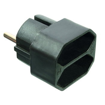 Euro multi utikač 2-smjerni crni 48212