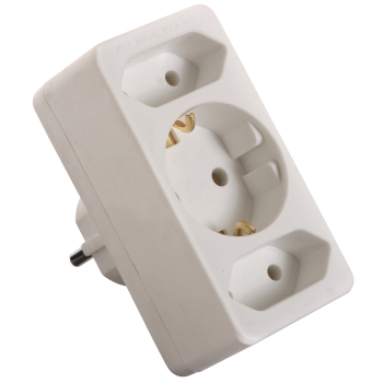 Euro adapter 2+1 bijeli 49111