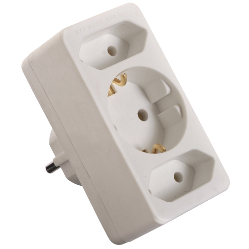 Euro adapter 2+1 bijeli 49111