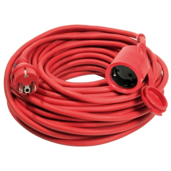 Gumeni produžni kabel 10m crveni 60210