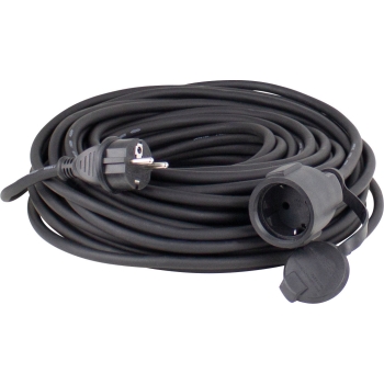 Gumeni produžni kabel 10m crni 60383