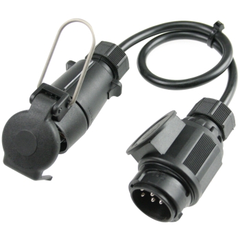 Adapter za kamp prikolicu 0,6 m crni 60467