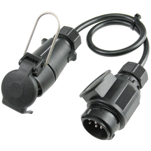 Adapter za kamp prikolicu 0,6 m crni 60467