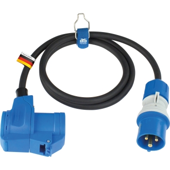 Produžni kabel CEE 16A 1,5 m crni 61403