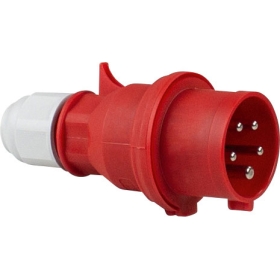 CEE utikač 400V/32A crveni 61422
