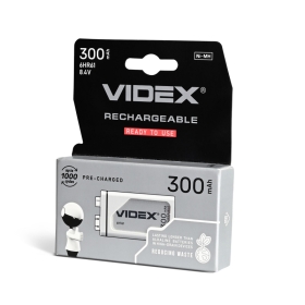Ni-MH punjiva baterija VIDEX 6HR61 300mAh 1pc BLISTER 