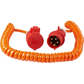 Produžni spiralni kabel CEE 5m narančasti 70416