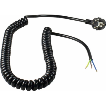 Priključni spiralni kabel proširiv do 2,5m crni 70424