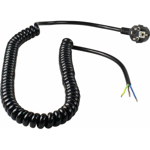 Priključni spiralni kabel proširiv do 2,5m crni 70424