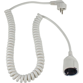 Produžni spiralni kabel 4m sa zaštitnim kontaktom bijeli 70426