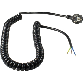 Priključni spiralni kabel proširiv do 4m crni 70428