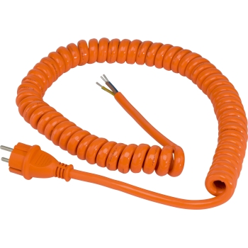 PUR spiralni produžni kabel 5m narančasti 70430