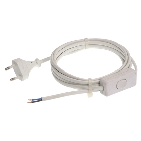 Produžni kabel euro 3m s prekidačem bijeli 70631