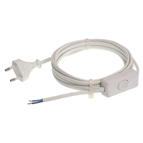 Produžni kabel euro 3m s prekidačem bijeli 70631