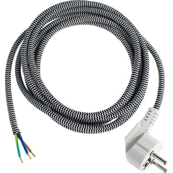 Priključni kabel za glačala 3m crni 87202