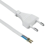 Kabel za kućanske uređaje, s ravnim utikačem, 2 x 0,75 mm2, bijeli, 3 m DPM DIC1230