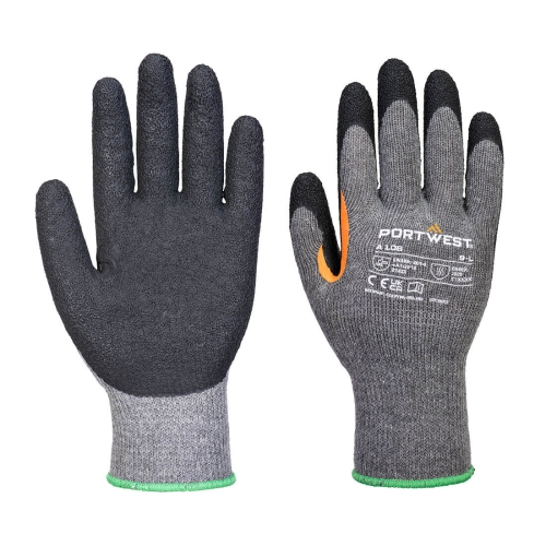 Rukavica Grip 10 Latex Reinforced Thumb (Pk12) Siva/Crna M PORTWEST A106G8RM