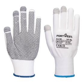 Rukavica Grip 13 PVC Dotted Touchscreen (Pk12) White/Grey XXL PORTWEST A118W7RXXL